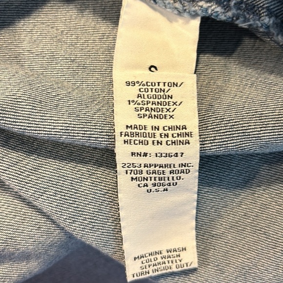 Celebrity Pink RE generation Star Blue Denim Pleated Skirt Size Small - Picture 6 of 6